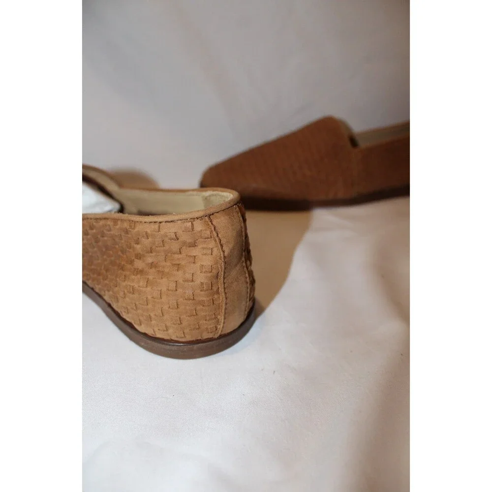 NISOLO MEN'S ALEJANDRO‎ WOVEN LEATHER SLIP ON SHOES TOBACCO BROWN NIB $190